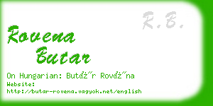 rovena butar business card